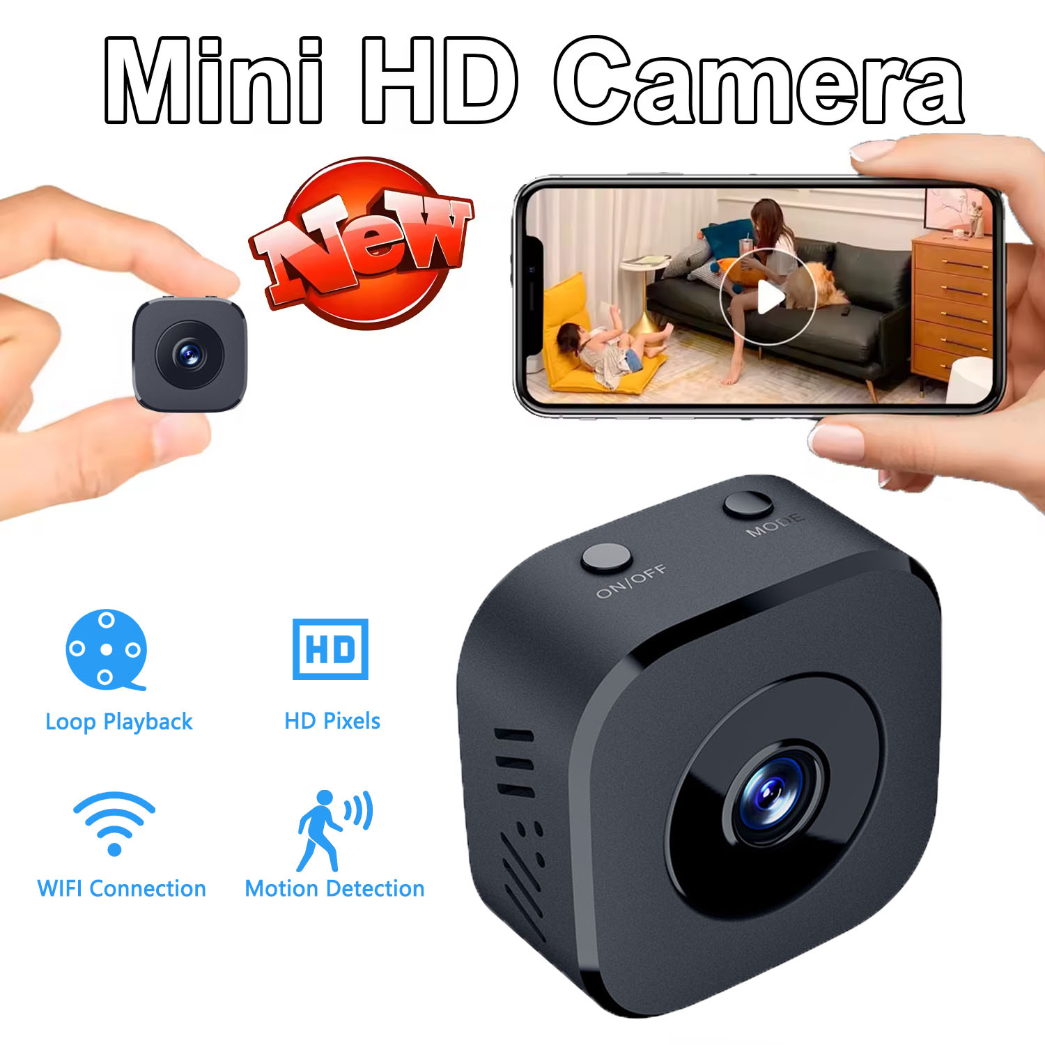 Smart Home Cctv - 보안 카메라 4K 미니 풀 컬러