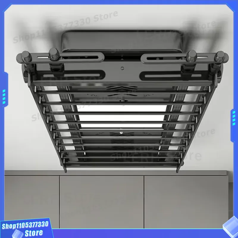 Smart Bathroom Fan - LED 조명, 자동 리프트, 열풍 기능,