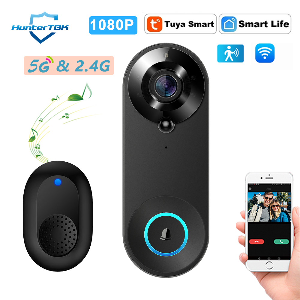 Smart Home Cctv - 5G 2.4G WiFi 비디오 초인종 1080P
