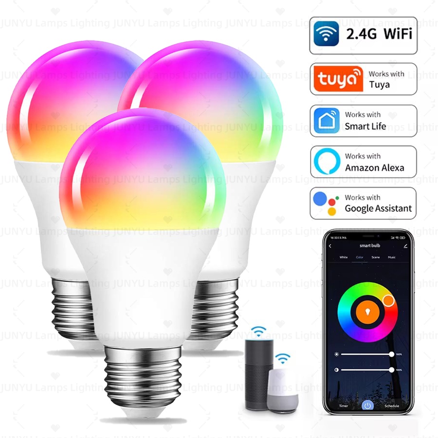 Smart Home Youtube - 스마트 디밍 RGB LED 전구 E27