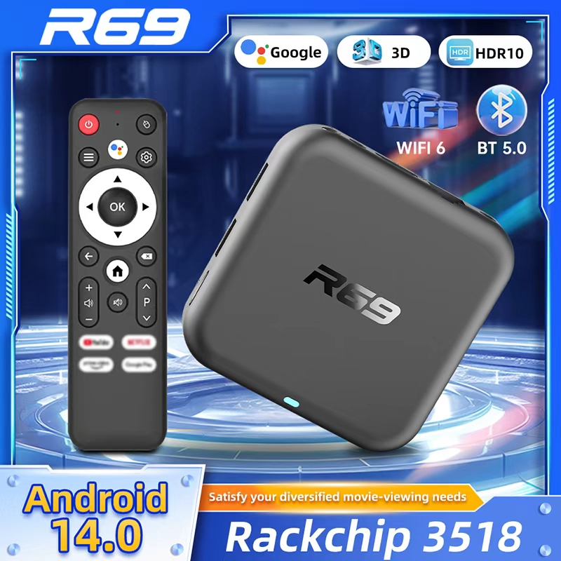 Smart Home Youtube - 안드로이드 14 TV 박스 R69-1 듀얼
