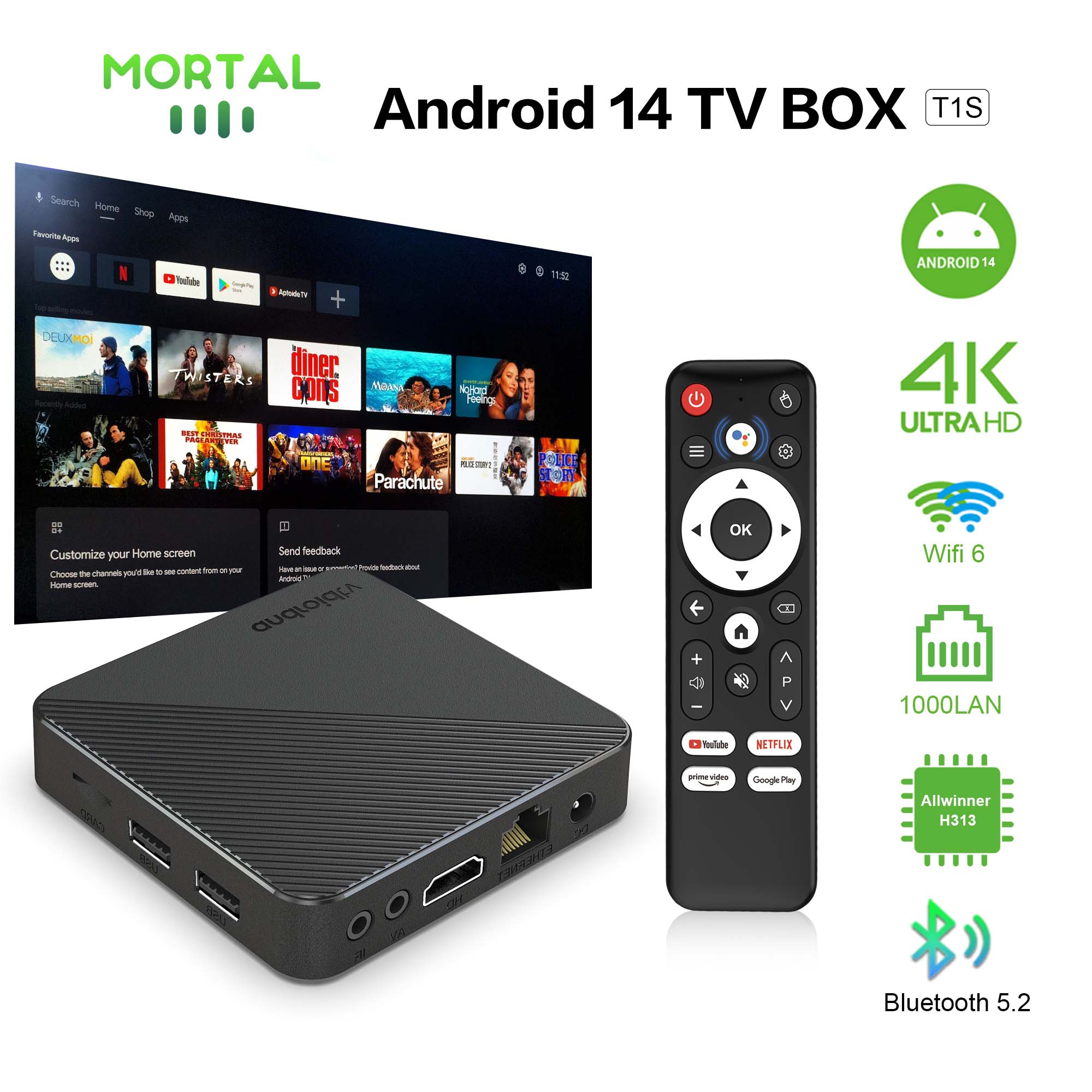 Smart Home Youtube - Android14 스마트 홈 시어터 TV 박스