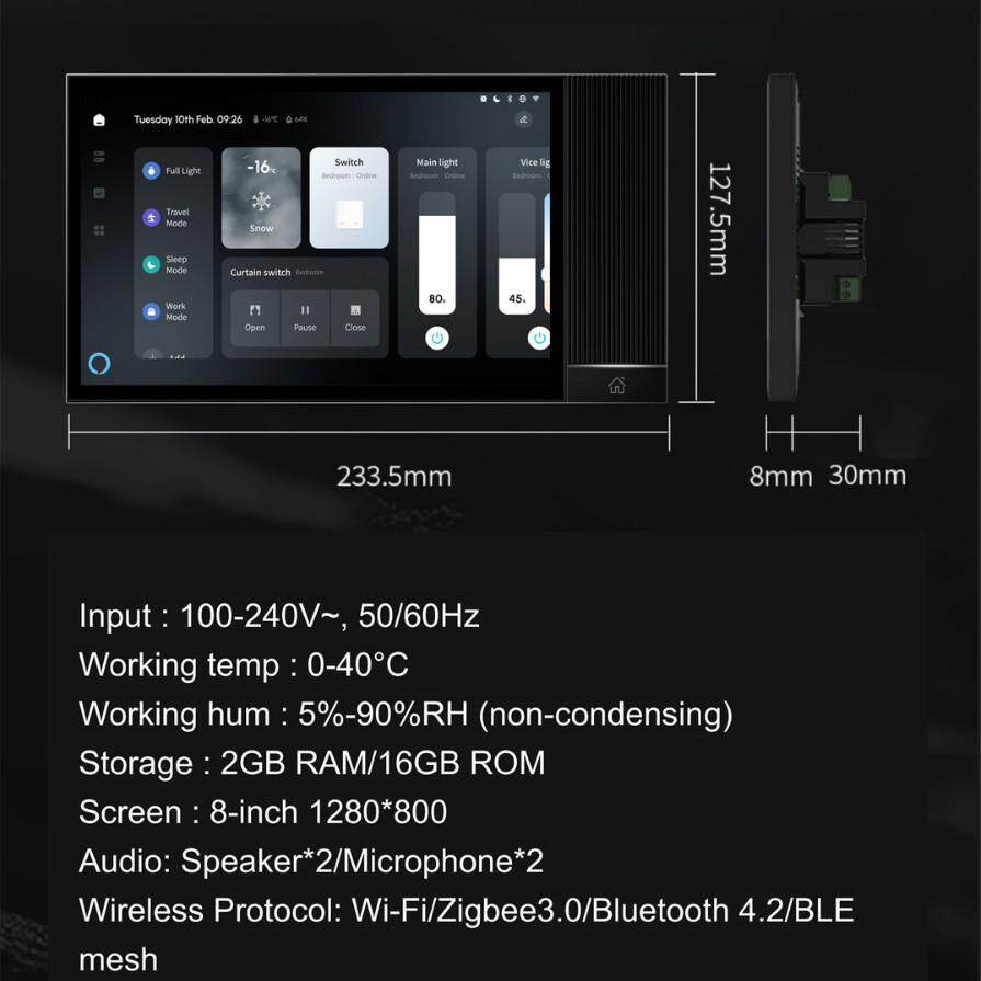 8인치 컨트롤 패널(적외선 리모컨, 지그비 블루투스 게 - Zigbee Gateway 리뷰 및 가격