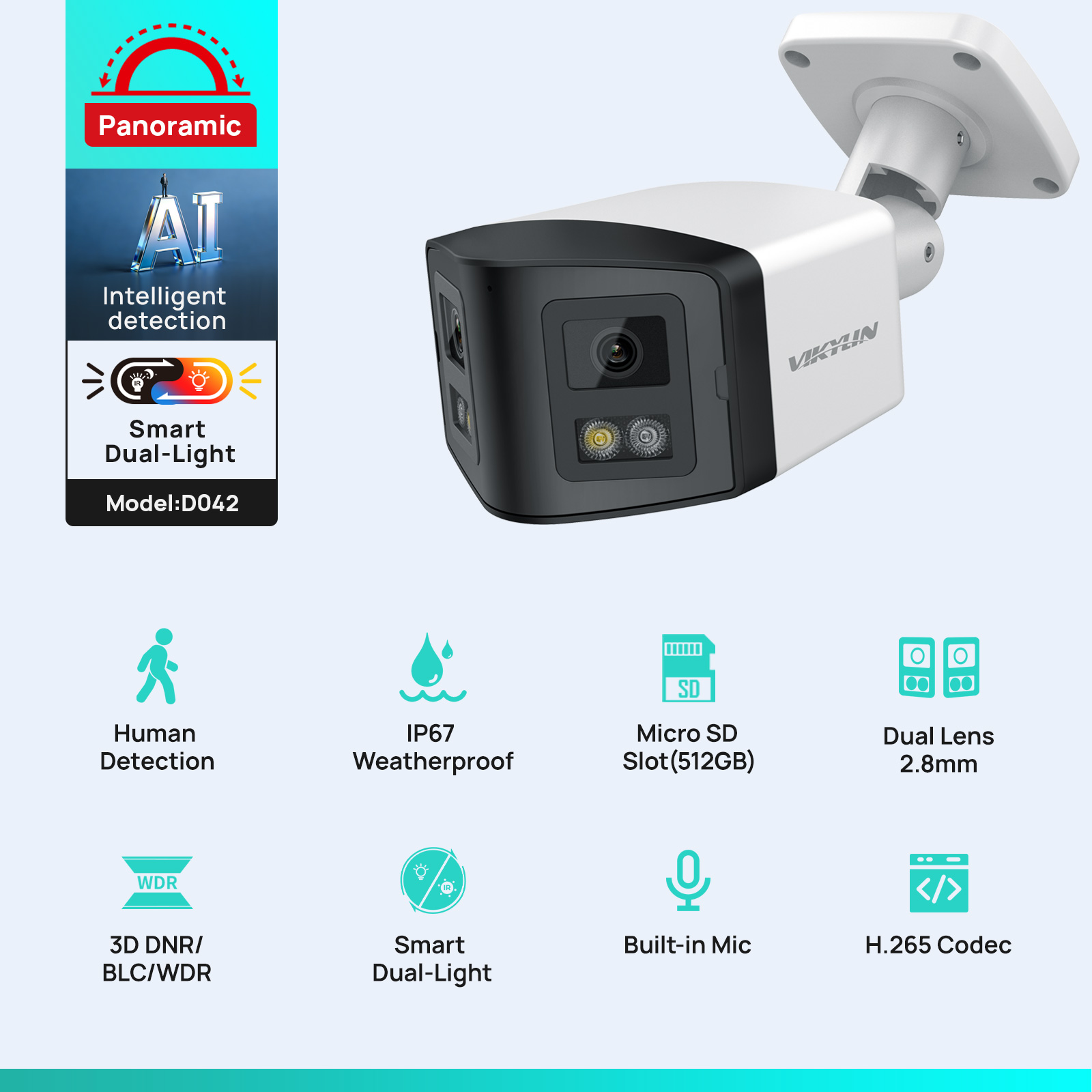 비키린 170 °   파노라마 보안 IP 카메라 스마트 - Smart Home Nas 리뷰 및 가격