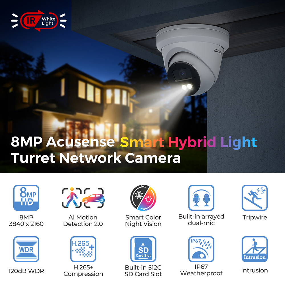 Hikvision 4K 스마트 하이브리드 라이트 불릿  - Smart Home Nas 리뷰 및 가격