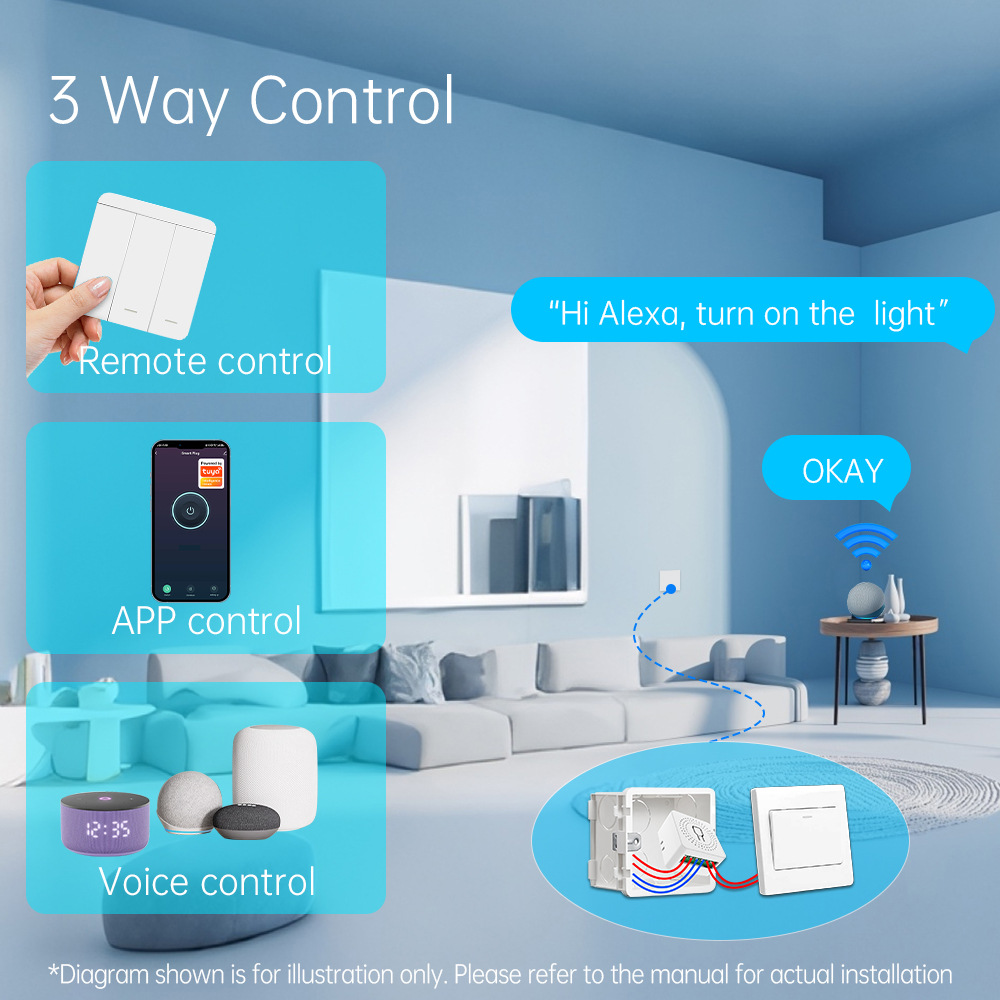 투야 와이파이 스마트 조명 스위치 스마트 홈 무선 RF - Smart Home For Living 리뷰 및 가격