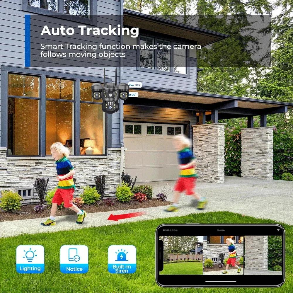 15MP 8K WIFI IP 카메라 3화면 3렌즈 PT - Smart Home Kamera Outdoor 리뷰 및 가격