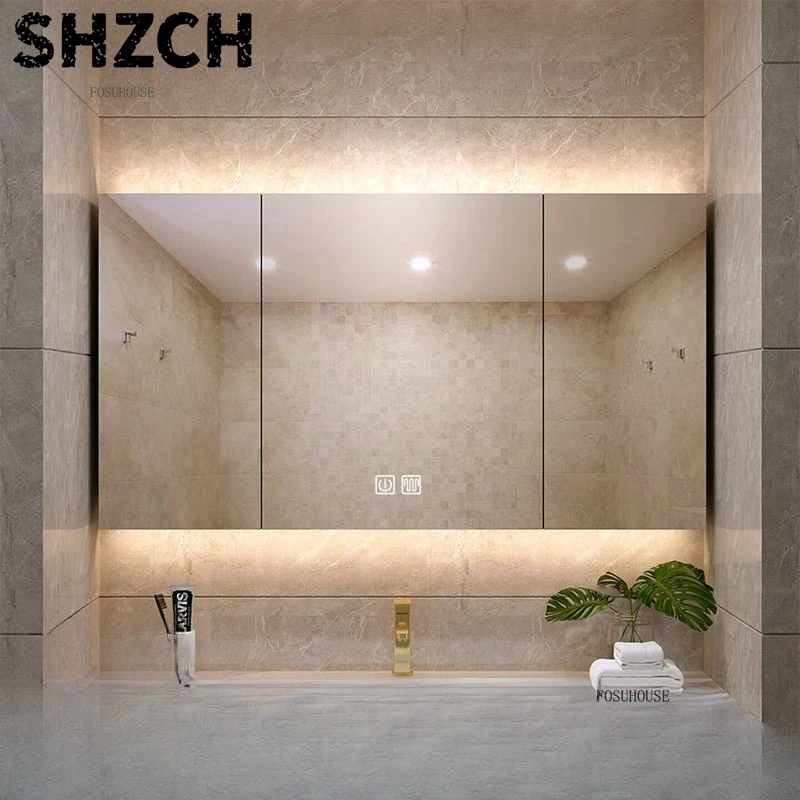 현대적인 두꺼운 욕실 거울과 통합형 스마트 수납장이 있 - Smart Home For Living 리뷰 및 가격