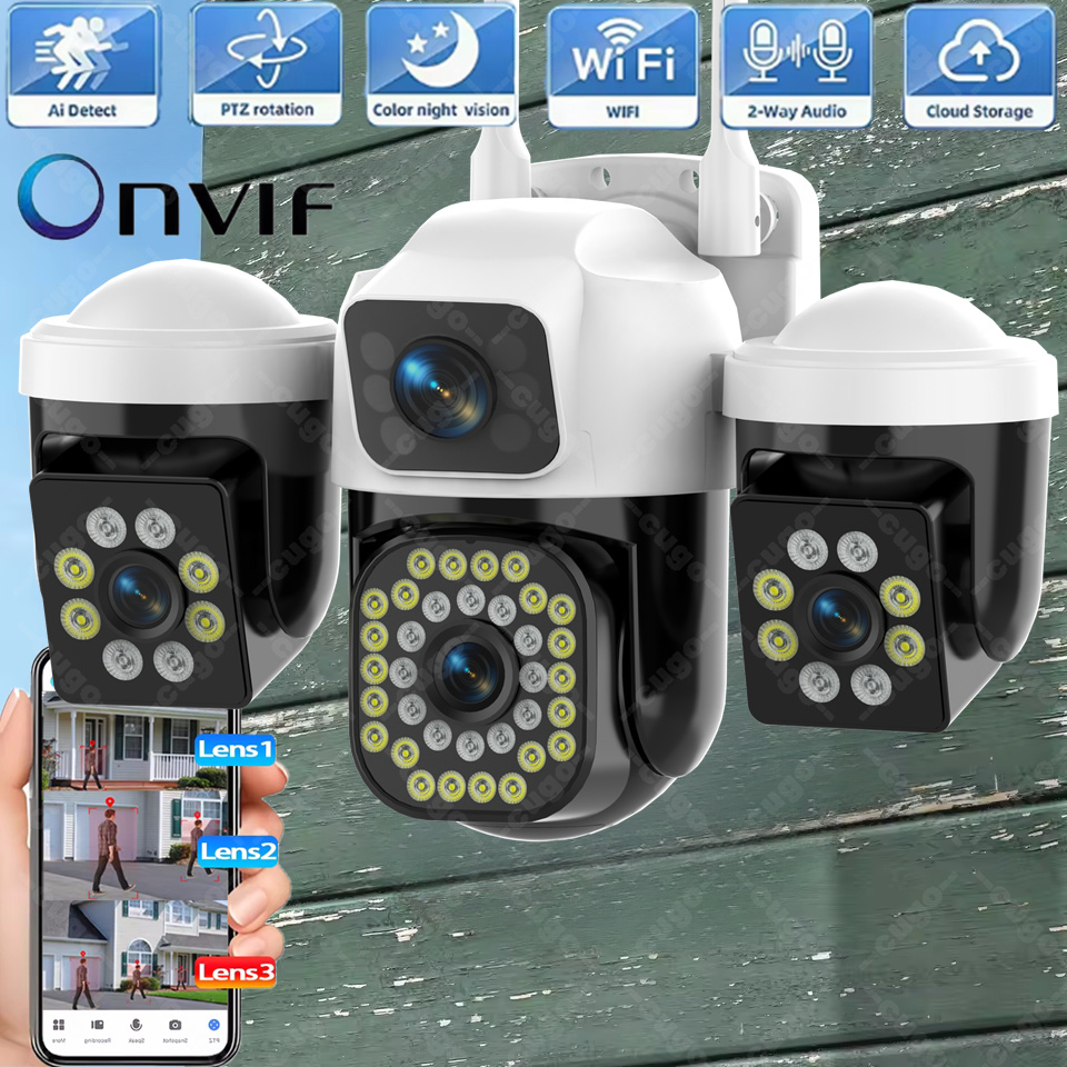15MP 보안 카메라 3-HD 화면 자동 추적 WiFi - Smart Home Kamera Outdoor 리뷰 및 가격