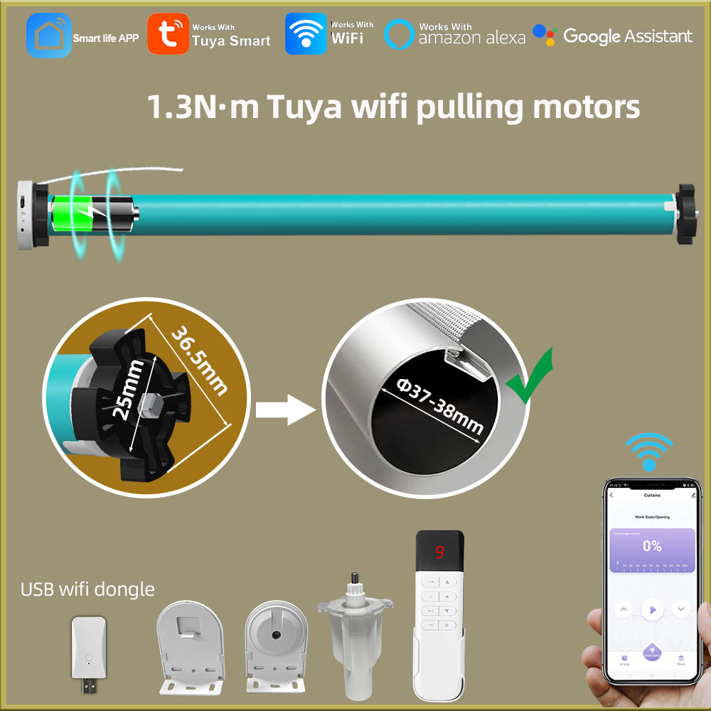 SZMYQ 투야 스마트 홈 제품 WiFi 배터리 구동  - Curtain Motor 리뷰 및 가격