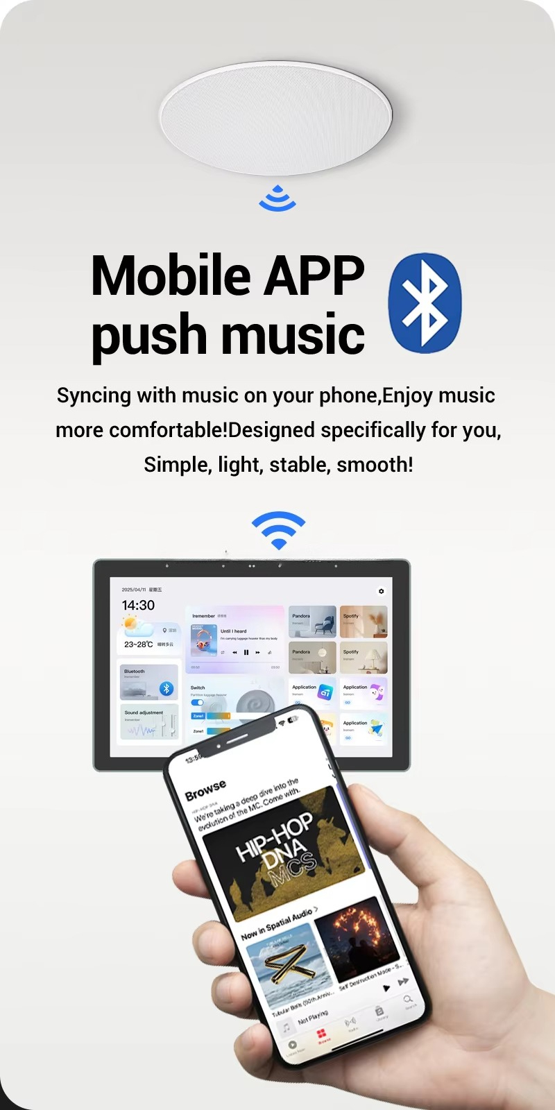 스마트 홈 8인치 배경음악 증폭기 새로운 UI 2존 A - Smart Home Ui 리뷰 및 가격